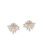 Hueb 18k Rose Gold Luminus Diamond Cluster Stud Earrings