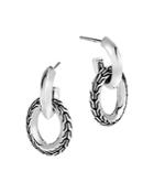 John Hardy Sterling Silver Classic Chain Double Hoop Earrings