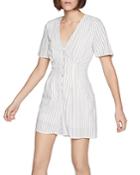 Bcbgeneration Striped Button-front Romper