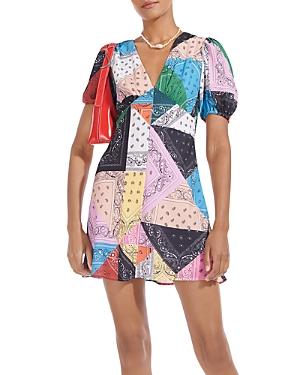 Staud Milla Patchwork Mini Dress