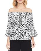 Vince Camuto Animal Whispers Off-the-shoulder Top