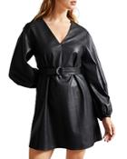 Ted Baker Optunia Faux Leather Belted Mini Dress