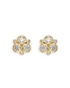 Temple St. Clair 18k Yellow Gold And Diamond Trio Stud Earrings