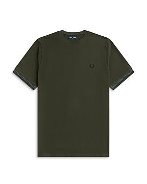 Fred Perry Cotton Space Dyed Tipped Embroidered Logo Tee