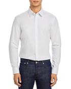 Michael Kors Cotton Stretch Botanical Print Slim Fit Button Down Shirt