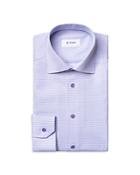 Eton Cotton Micro Check Slim Fit Dress Shirt