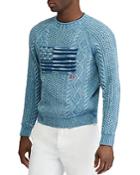 Polo Ralph Lauren Indigo Flag Crewneck Sweater