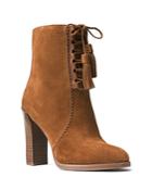 Michael Kors Collection Odile Lace Up Block Heel Booties