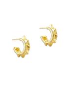 Amrapali Jewels Diamond Surya Spike Hoop Earrings In 18k Yellow Gold, 1.03 Ct. T.w.