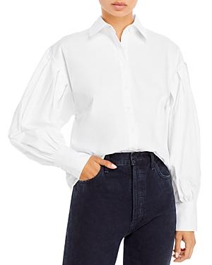 Aqua X Scout The City Balloon Sleeve Button Front Shirt - 100% Exclusive