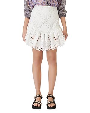 Maje Julie Guipure Lace Mini Skirt