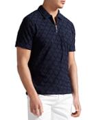 Ted Baker Coram Cotton Jacquard Zip Polo