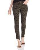 Aqua Frayed Ankle Skinny Jeans In Leopard - 100% Exclusive