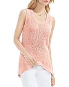 Vince Camuto Sleeveless Texured-knit Sweater