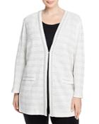 Misook Plus Studded Check-knit Jacket