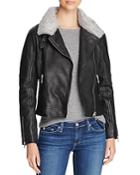 Andrew Marc Shearling Collar Leather Jacket