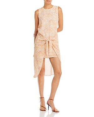 Bcbgmaxazria Printed Sleeveless Midi Day Dress