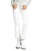Sanctuary Connector Cropped Flare Jeans In Angeleno White