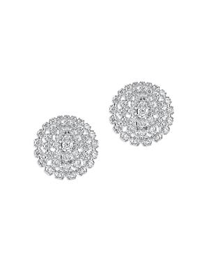 Bloomingdale's Diamond Round Cluster Stud Earrings In 14k White Gold, 2.0 Ct. T.w. - 100% Exclusive