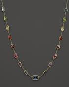 Ippolita 18k Rock Candy Stone Chain Necklace In Fall Rainbow, 18