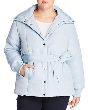 Lost Ink Plus Belted Puffer Coat