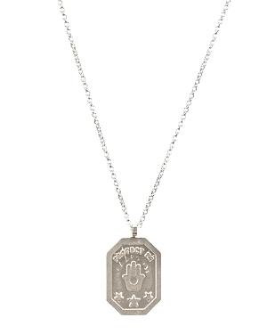 Dogeared Protect Me, Hamsa Tablet Necklace, 18