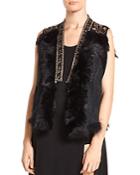 Haute Hippie Mansion Embellished Shearling Vest