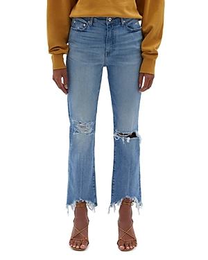 Jonathan Simkhai Standard River High Rise Ripped Jeans In Ojai Light