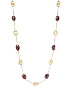 Marco Bicego 18k Yellow Gold Lunaria One-of-a-kind Necklace With Garnet, 36 - Trunk Show Exclusive
