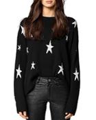 Zadig & Voltaire Markus Star-printed Cashmere Sweater