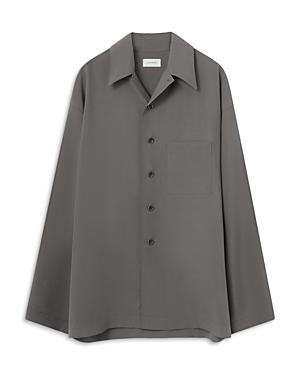 Lemaire Pyjama Silk Solid Relaxed Fit Button Down Shirt