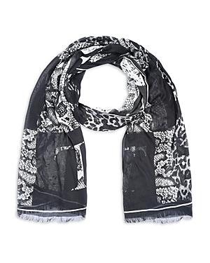 Allsaints Noche Animal Check Print Scarf