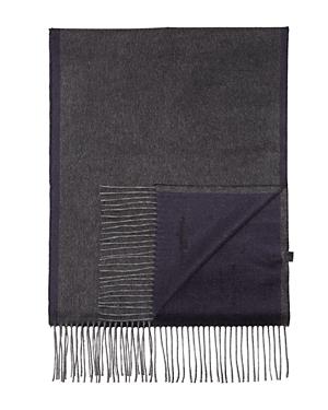 Salvatore Ferragamo Double Face Fringed Silk Scarf