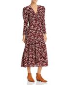 Rebecca Taylor Tilda Floral Silk Midi Dress