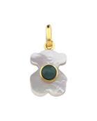 Tous 18k Yellow Gold Super Power Amazonite & Mother-of-pearl Bear Pendant