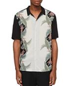 Allsaints Trellis Tropical Print Slim Fit Shirt