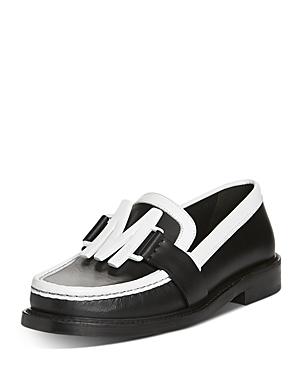 Moschino Women's Logo Hardware Leather Loafers