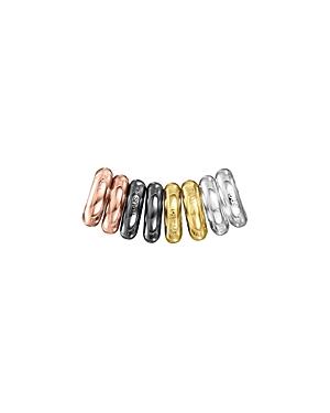 Tous 18k Yellow & Rose Gold-plated Sterling Silver, Ruthenium-plated Sterling Silver & Sterling Silver Hold Rings Pendant Pack