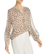 Joie Cordell Leopard-printed Silk Blouse
