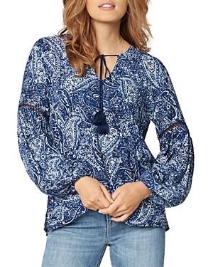 Liverpool Los Angeles Paisley Print Peasant Top