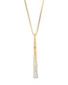 John Hardy 18k Gold Bamboo Pendant Necklace With Diamonds, 32