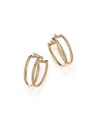 Bloomingdale's Double Twisted Oval Hoop Earrings In 14k Yellow Gold - 100% Exclusive