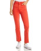 Mother The Swooner Rascal High Rise Ankle Jeans In Flame