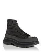 Alexander Mcqueen Men's Transparent Seal Logo Tread Slick Boots