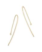 Zoe Chicco 14k Yellow Gold And Bezel Set Diamond Wire Earrings