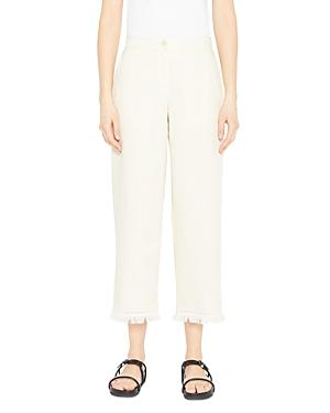 Theory Embroidered Hem Linen Pants