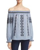 Joie Aina Embroidered Off-the-shoulder Top - 100% Exclusive
