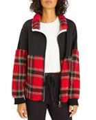 Sanctuary Plaid Mixed Media Jacket