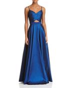Laundry By Shelli Segal Crossover Cutout Gown