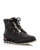 Sorel Women's Sneakchic Alpine Shearling And Leather Lace Up Booties - 100% Exclusive